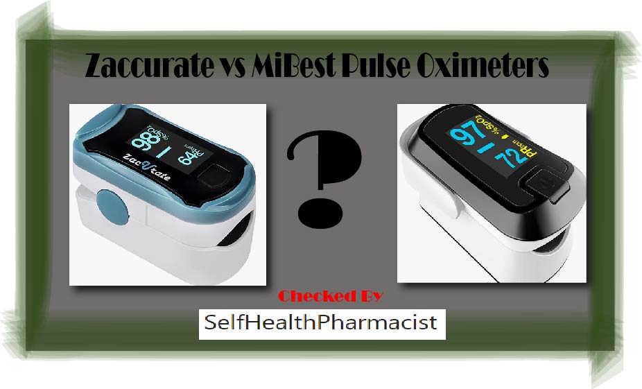 Zacurate vs Mibest Pulse Oximeteres